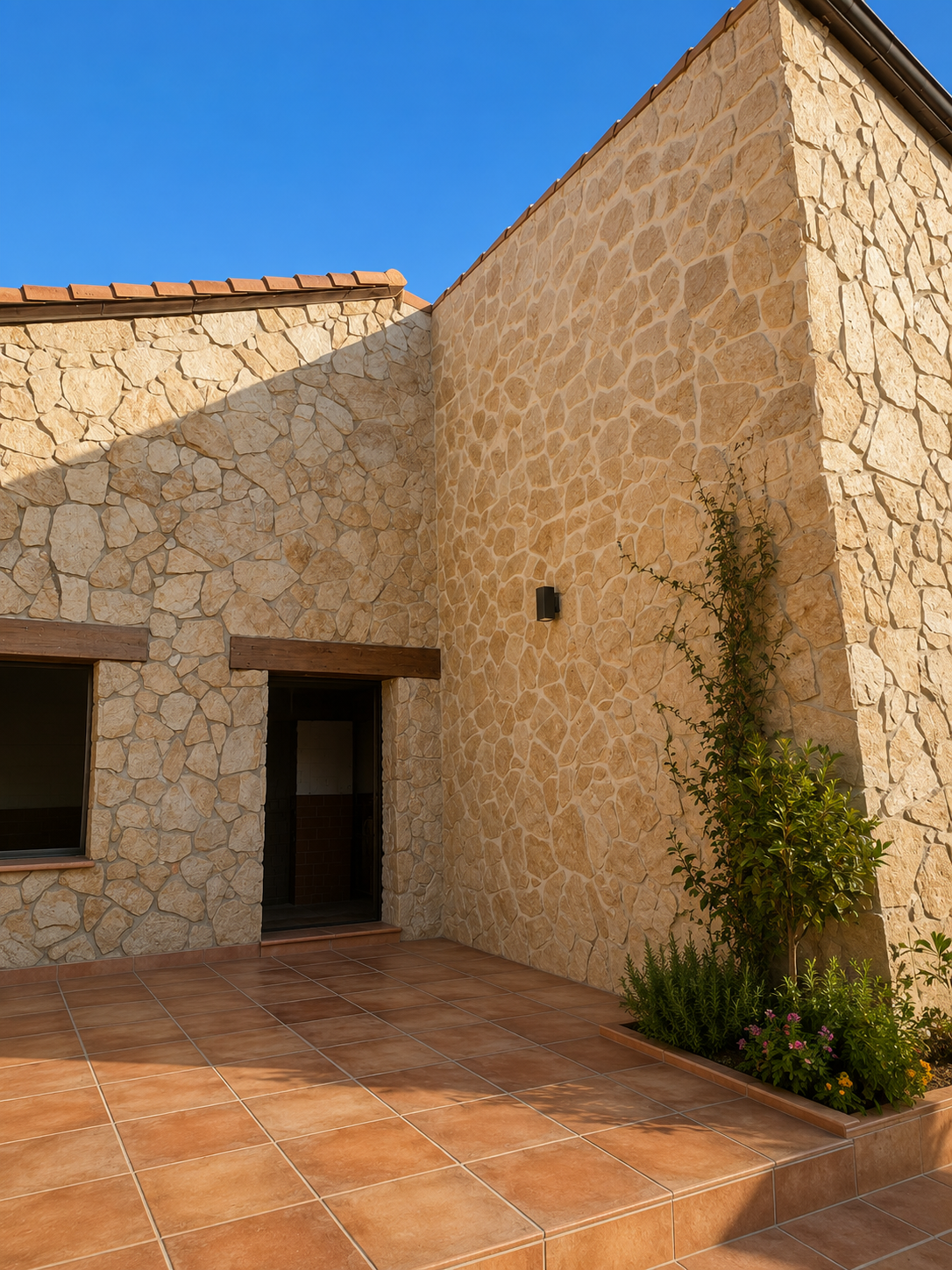 Fachada de vivienda reformada en Las Rozas de Madrid