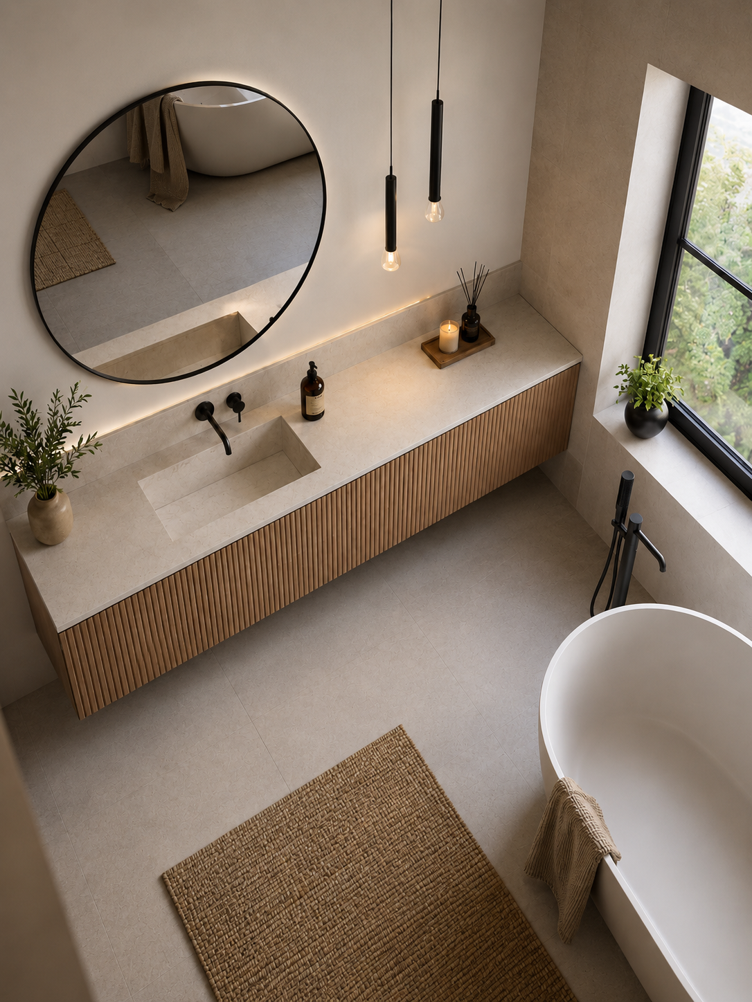 Baño terminado moderno en las Rozas de Madrid