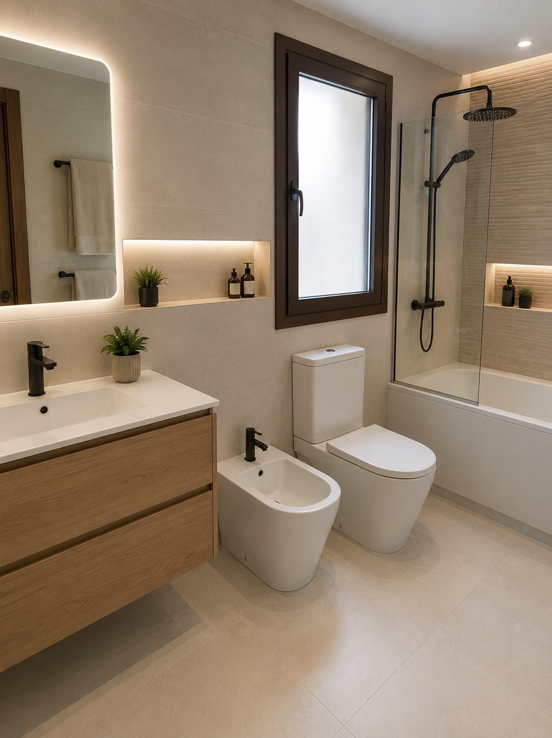 Baño después de la reforma en las Rozas de Madrid